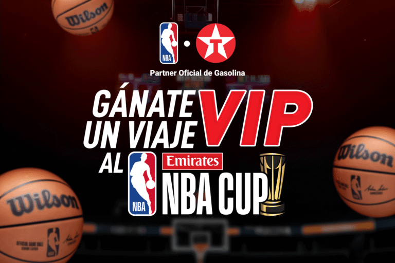 Texaco con Techron te lleva VIP al Emirates NBA Cup en Las Vegas