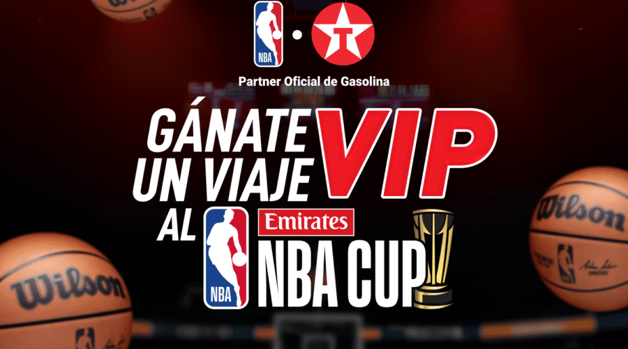 Texaco con Techron te lleva VIP al Emirates NBA Cup en Las Vegas